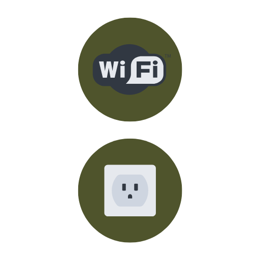 Wi-Fiと電源のロゴ